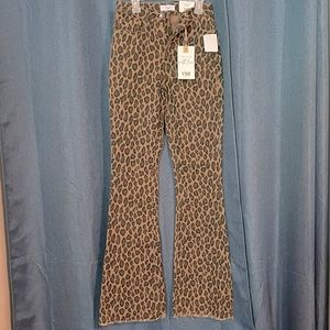 Cheetah Print Flare Jeans